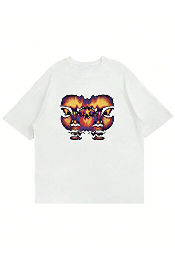 Mad&Calf Μπλουζάκι Unisex Human Face με στάμπα με λαιμόκοψη