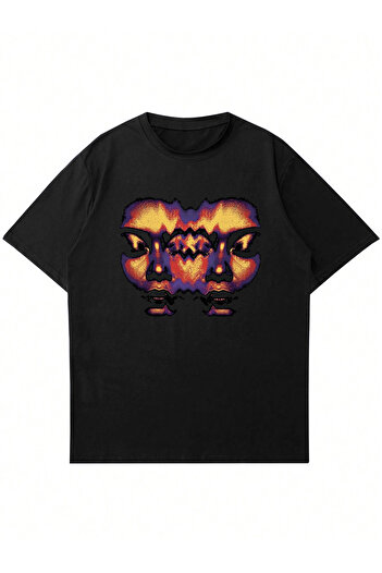 Mad&Calf Μπλουζάκι Unisex Human Face με στάμπα με λαιμόκοψη