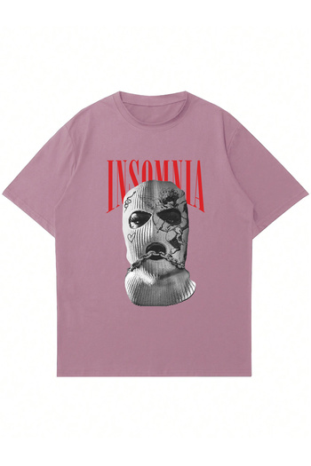 Mad&Calf Μπλουζάκι Unisex Insomnia Mask με στάμπα με λαιμόκοψη