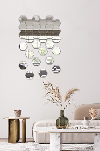 Decorita Mirror |   Flat Mirror |   Set of 30 Hexagonal Mirrors