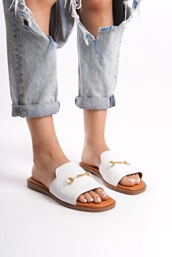 ERNİLA Women's Slippers - Genuine Leather