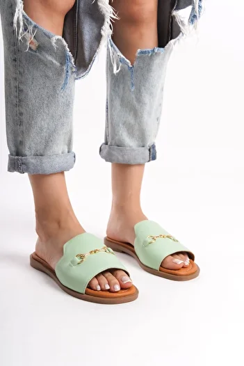 ERNİLA Women's Slippers - Genuine Leather