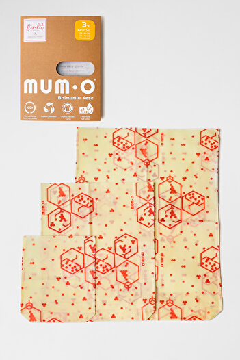 MUMO 3-Piece Waxed Pouch Set - Reusable Waxed Food Storage Pouch