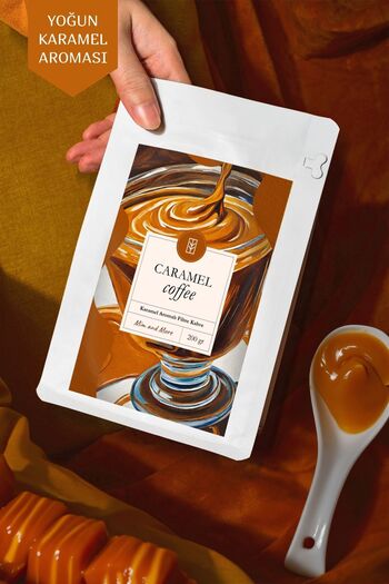 Mim and More Caramel Coffee - Karamel Aromalı Kahve Filtre Kahve, 200 gr