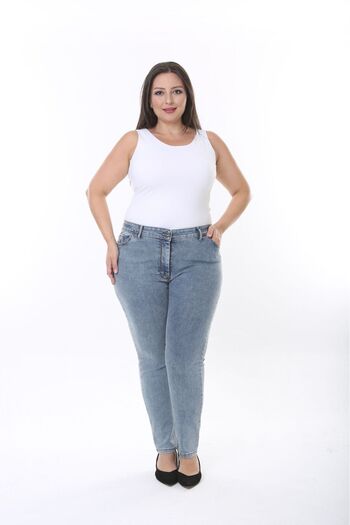 SERRA BÜYÜK BEDEN PANTALONI DE MĂRIME MARE DE SPĂLAT ZĂPADĂ