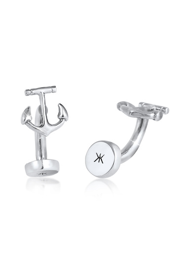 KUZZOI Manschettenknopf Anker Symbol Maritim Edel 925 Silber