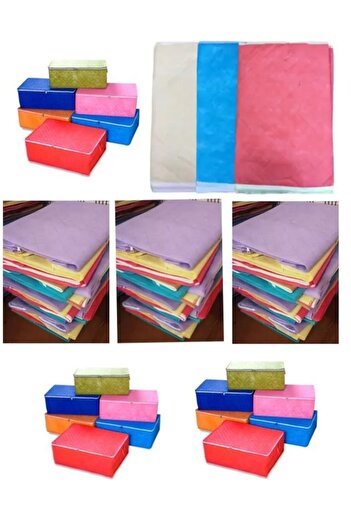 teknotrust 4 Pieces 4 Pieces of Storage Sofa Bed Base Storage 62X37X24 cm Pillow Quilt Clothing Organization Carrying Goods