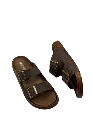 mustey soft leather anatomical anti-sweat anti-slip sole complete stitching ultra luxury adjustable men's slippers