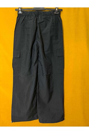 Sublime Butik Siyah Kargo Cepli Unisex Paraşüt Pantolon