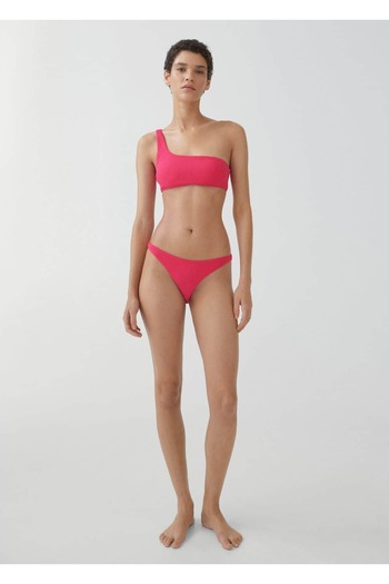 MANGO Woman Classic Textured Bikini Bottom