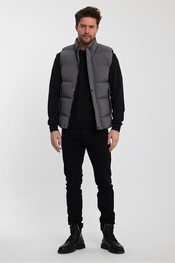 Stilkombin High Collar Puffer Vest with Hidden Pocket BL 1443-1