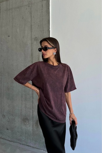 Eka Women's Claret Red T-shirt 0994-0024