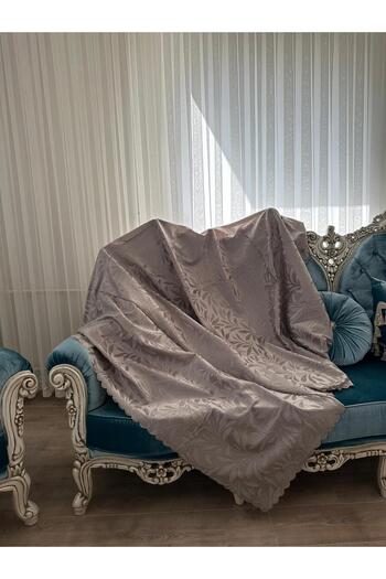 Muteks Kaymaz Tabanlı Tay Tüyü Çekyat Örtüsü, Koltuk Örtüsü, Kanepe Örtüsü(AÇIK VİZON RENK)(175X210CM)