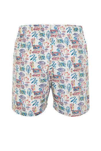 Trendyol Collection Többszínű, normál méretű, levélnyomott fürdőruha úszónadrág TMNSS24DS00015