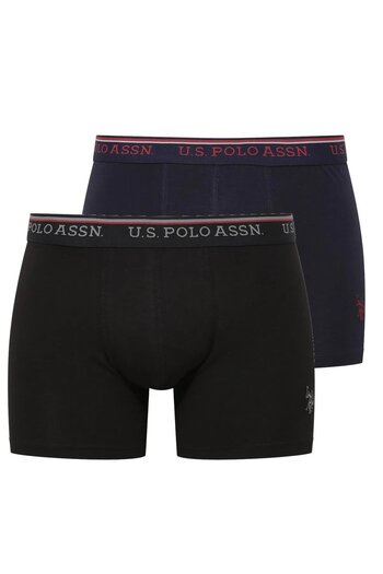 U.S. Polo Assn. U.S. Polo Assn. 2'Er Men's Boxer Set Solid Color and Pattern Modal Cotton El.227.8.9I.28.F