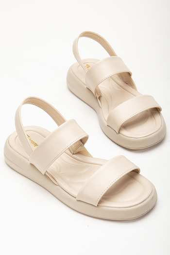 Tonny Black Women's Skin Comfortable Fit Poly Sole Double Strap Sandals