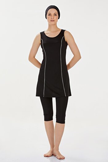 REMSA Zero Sleeve Semi Covered Swimsuit Marga 9098 Black