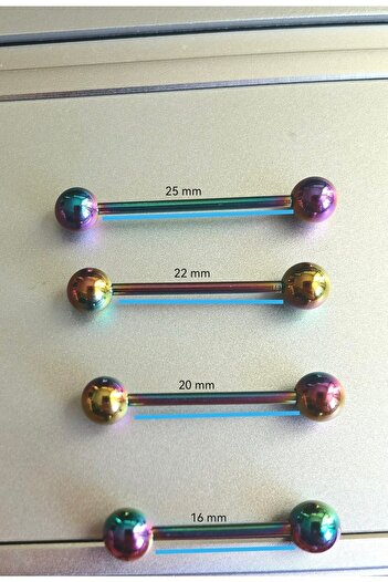 Bylin %100 316 L Cerrahi Çelik Dil Piercingi  1 Adet