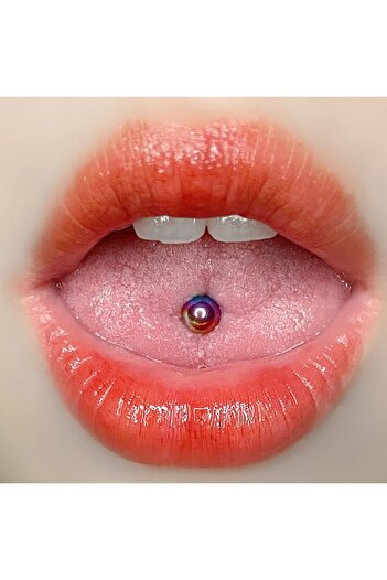 Bylin %100 316 L Cerrahi Çelik Dil Piercingi  1 Adet