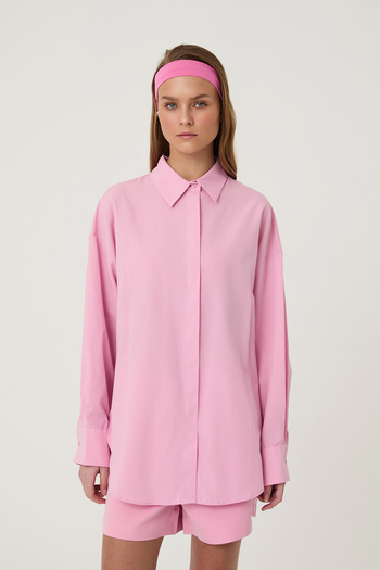 Quzu Oversize Shirt Pink