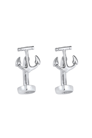 KUZZOI Manschettenknopf Anker Symbol Maritim Edel 925 Silber
