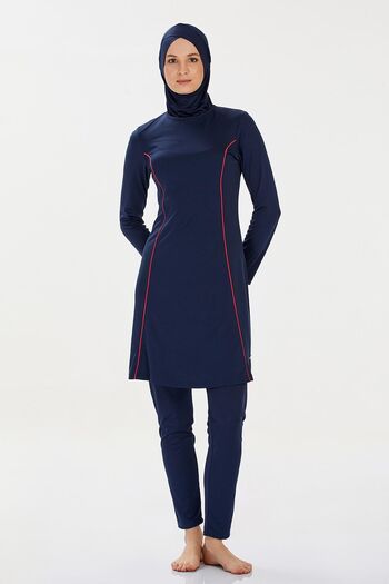 REMSA Lycra Full Covered Hijab Swimsuit Rozzr 9021 Dark Navy