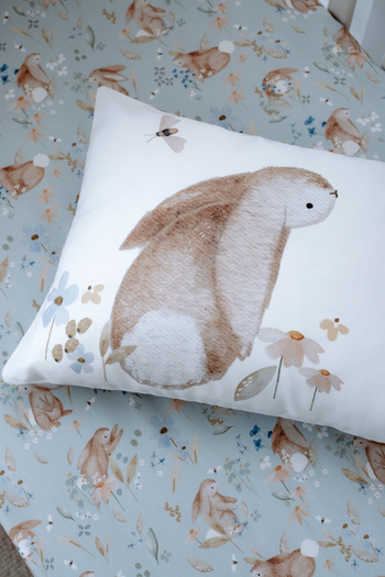 NOU Rabbit Single Fitted Sheet Set - Rabbit Garden