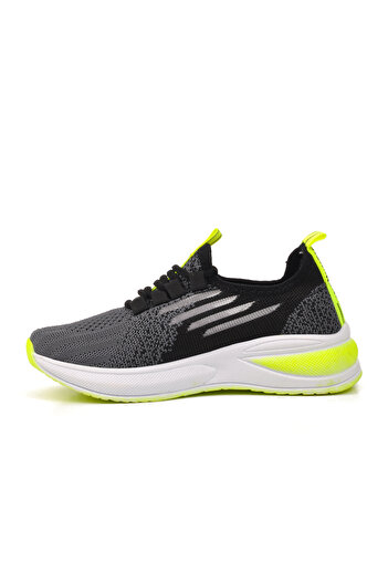 WALKWAY Black White Phosphor Yellow Sports Shoes for Boys