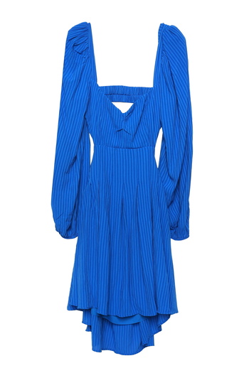 Quzu Backless Dress Sax