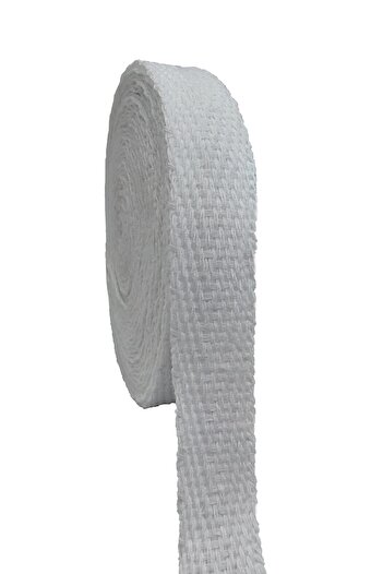 U5 FASHION 20 Meters Length 1 Centimeter Width Herringbone Extrafor White Narrow Woven Strip