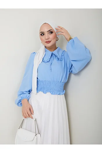 VOLT CLOTHİNG Γυναικεία μπλούζα Hijab με γιακά μωρού Ayrobin