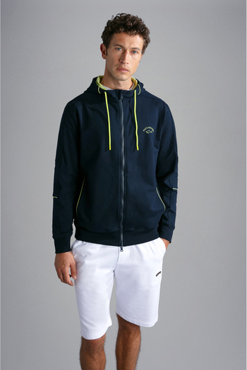 PAUL&SHARK MEN'S ZIPPED SWEATSHIRT C.WCOTTON