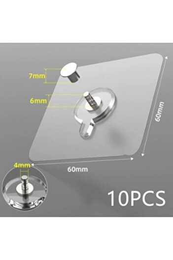 CMT Screw Adhesive Transparent Hanger 4 Pieces