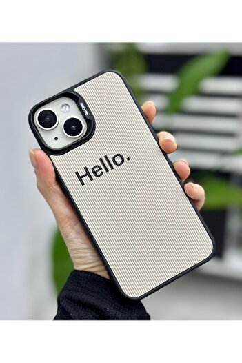 Go Aksesuar Iphone 13 Ve 14 Uyumlu Kaplama Hello Tasarımlı Kılıf