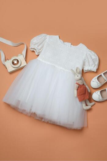 Sare Çocuk Giyim Special Scallop Detailed Princess Dress for the Female