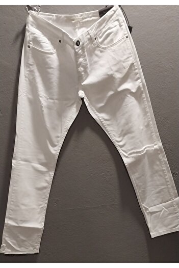 JSCO MEN'S SINGLE STRING THROUGH WHITE JEANS