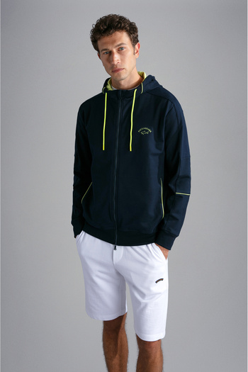 PAUL&SHARK MEN'S ZIPPED SWEATSHIRT C.WCOTTON