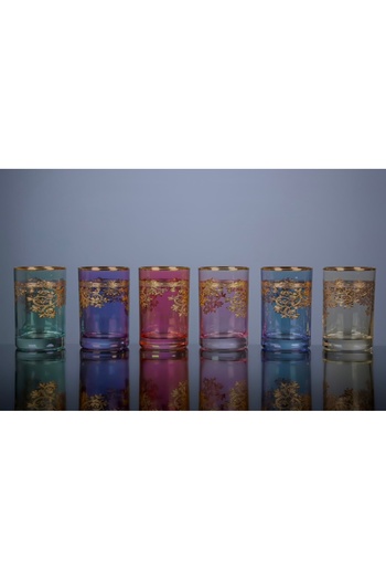 DUKKANI ISTANBUL Coffee Side water cup 6-piece pentograph mix