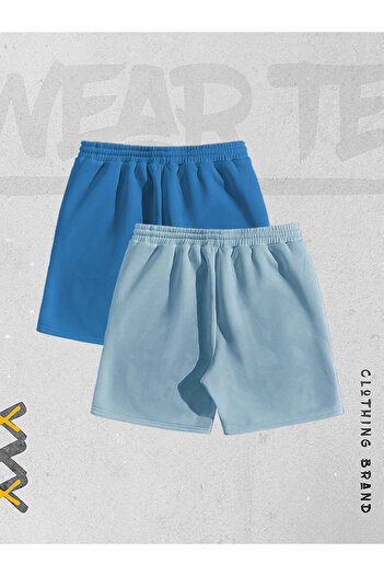WEARTEX New Season 2 Pieces Give Love Back Printed Men's Combed Cotton Fabric Shorts