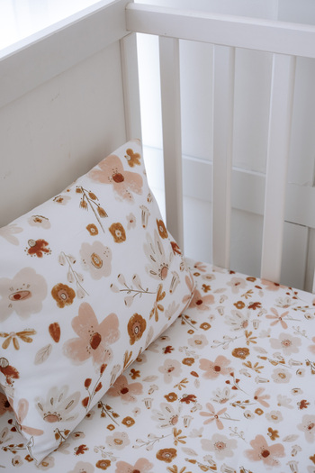 NOU Flower Garden Organic Single Fitted Sheet Set - Floral Joys