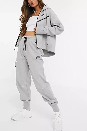 Nike Sportswear Tech Fleece Essential Gri Kadın Eşofman Altı