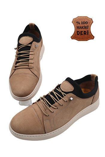 nazenintasarımlar MEN'S INNER OUTDOOR GENUINE NUBUCK AND SKIN LEATHER ULTRA COMFORTABLE FULL ORTHOPEDIC DAILY SHOES