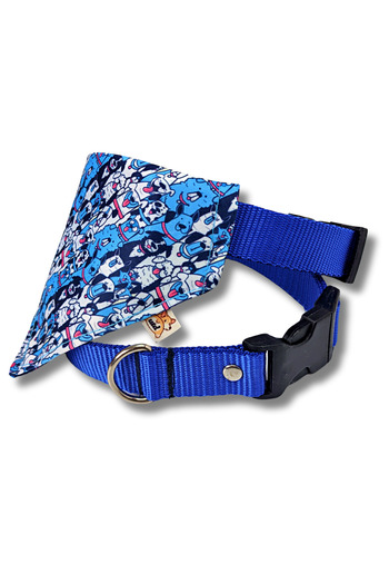 UTDpet Bluedoggy Dog Collar with Scarf