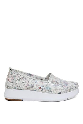 Ayakkabı Fuarı Elite Mn057C Women's Genuine Leather Espadrille White