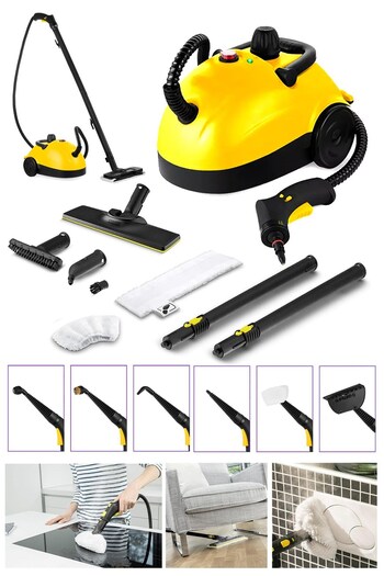 STAXX POWER Germany Clean13 13 Parça Aksesuar Hediyeli + 2500W Çok Amaçlı Fonks Buharlı Temizlik Makinesi 5 Bar