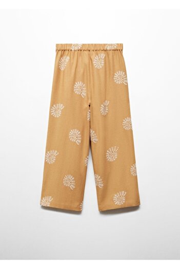 MANGO Kids İşlemeli koton pantolon