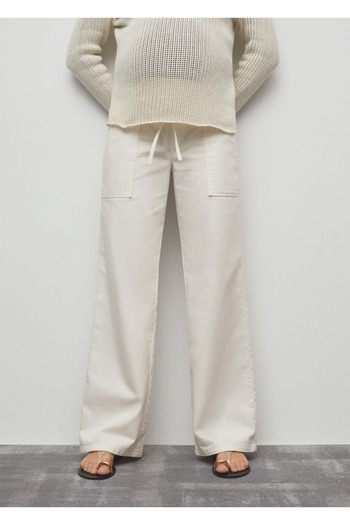 MANGO Woman Comfortable Cut Cotton Trousers