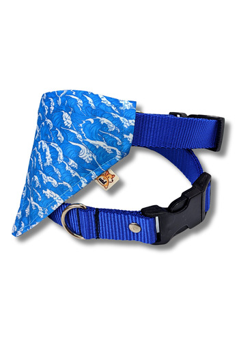 UTDpet Waves Dog Collar with Scarf
