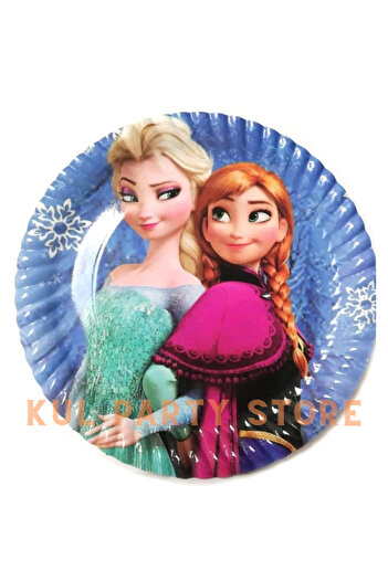 FOKUL Frozen & Elsa Frozen 8-Person Plate Cup Fork Set Birthday Party Supplies Concept