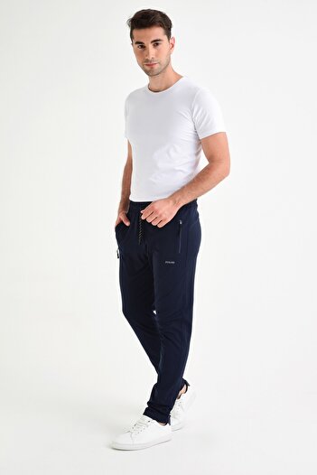 DYNAMO Ανδρικό ύφασμα κατάδυσης με φούτερ Navy Blue Plus Size